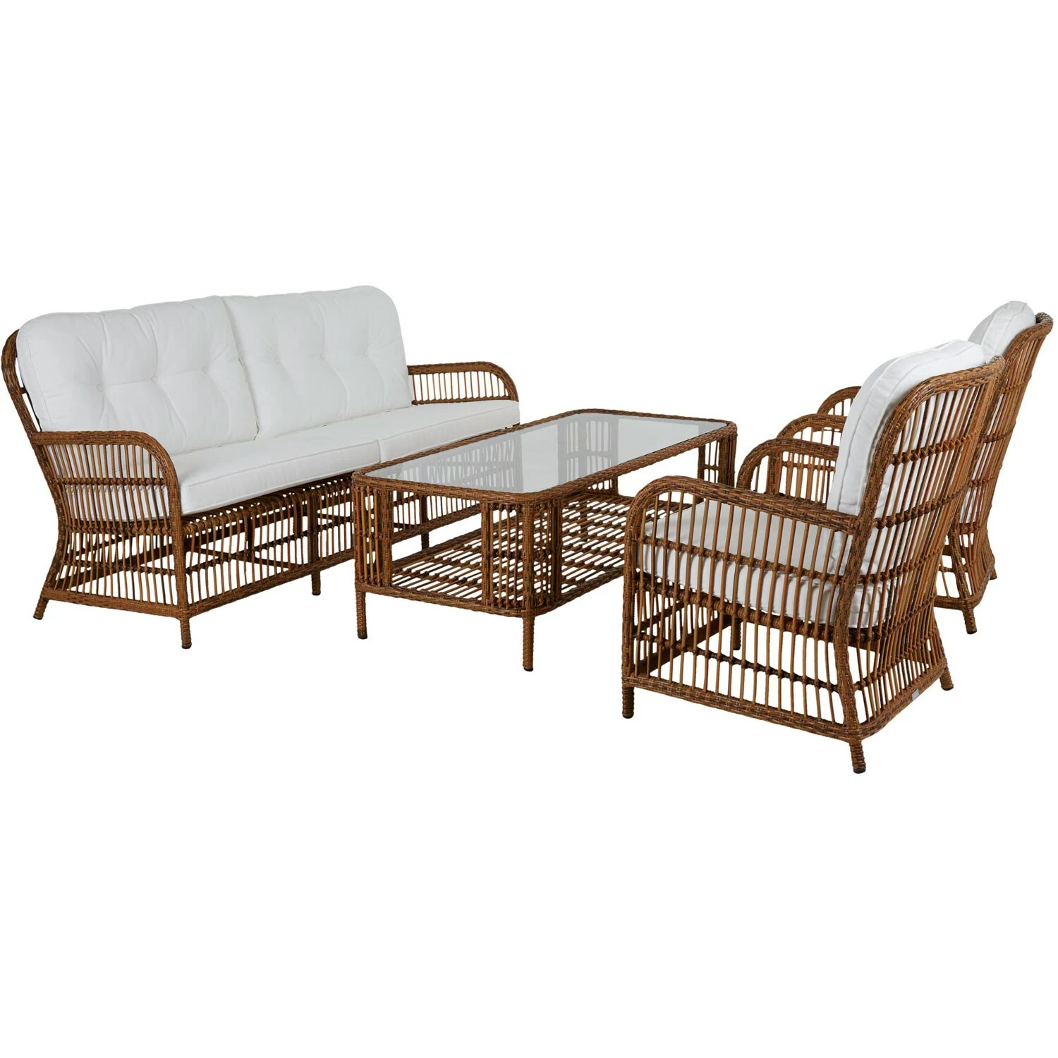 Brafab Anemon Lounge-Set 5 Sitzplätze, Natur/Weiß 2 Brafab Anemon Lounge-Set 5 Sitzplätze, Natur/Weiß