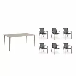 Brafab Delia Nimes Dining Set, Khaki