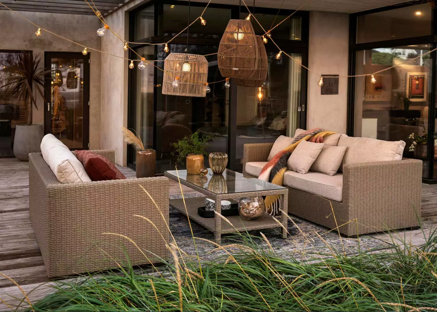 Brafab Funkia Kaffeetisch 90x90x50 Cm, Beige 4 Brafab Funkia Kaffeetisch 90x90x50 Cm, Beige – Bild 2