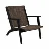 Brafab Kira Loungesessel, Schwarz / Rustikal Künstliches Rattan -Günstiges Stuhlgeschäft brafab kira armchair black rustic 0