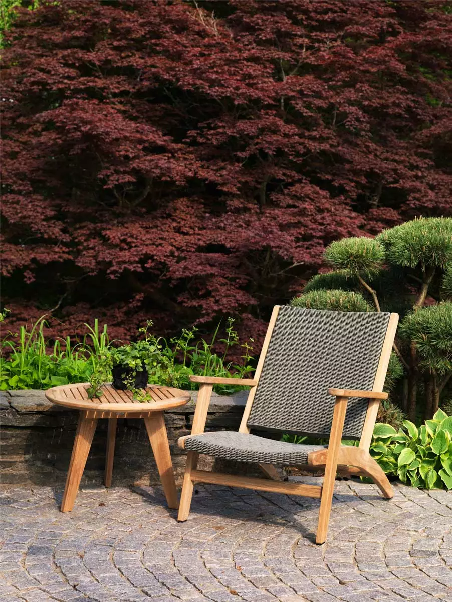 Brafab Kira-Loungesessel, Teakholz / Grau Künstliches Rattan 4 Brafab Kira-Loungesessel, Teakholz / Grau Künstliches Rattan – Bild 2