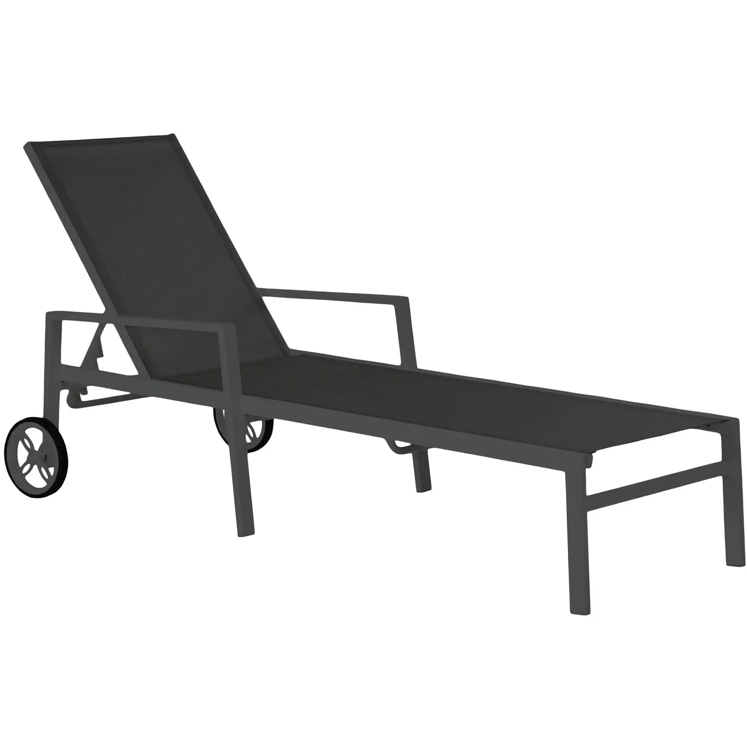 Brafab Leone Sonnenliege Aluminium , Matt Black / Grau 3 Brafab Leone Sonnenliege Aluminium , Matt Black / Grau