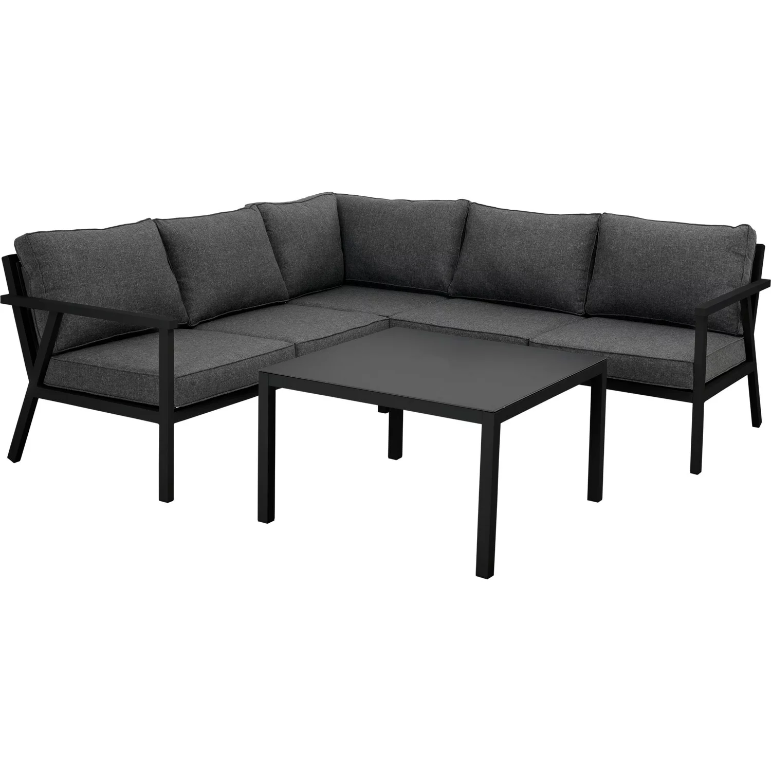 Brafab Rana Lounge-Set Niedrig 5 Sitzplätze, Schwarz/Anthrazit 2 Brafab Rana Lounge-Set Niedrig 5 Sitzplätze, Schwarz/Anthrazit