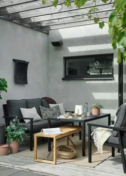 Brafab Rana Lounge-Set Niedrig 5 Sitzplätze, Schwarz/Anthrazit 7 Brafab Rana Lounge-Set Niedrig 5 Sitzplätze, Schwarz/Anthrazit -Günstiges Stuhlgeschäft brafab rana corner group low black 2