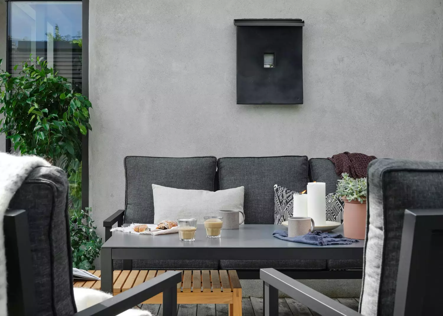 Brafab Rana Lounge-Set Niedrig 5 Sitzplätze, Schwarz/Anthrazit 5 Brafab Rana Lounge-Set Niedrig 5 Sitzplätze, Schwarz/Anthrazit – Bild 4