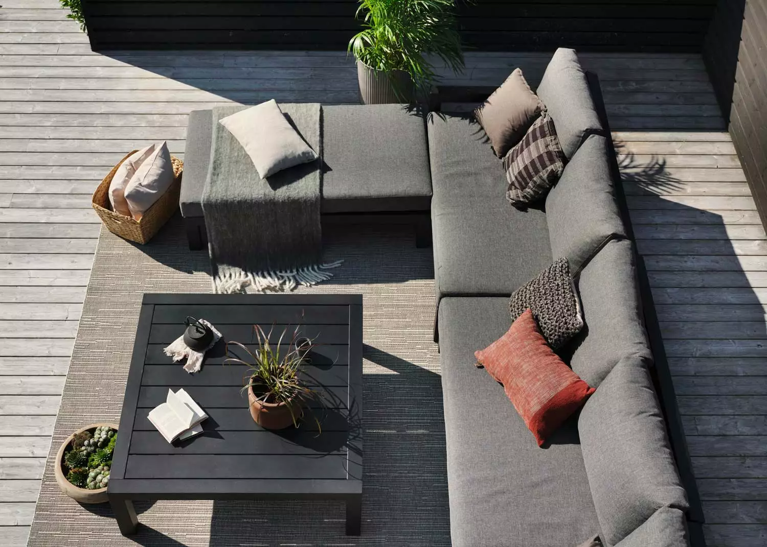 Brafab Stettler Fußhocker, Schwarz/Grau 6 Brafab Stettler Fußhocker, Schwarz/Grau – Bild 4