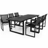 Brafab Vevi Dining Set, Aluminum / Black -Günstiges Stuhlgeschäft brafab vevi dining set 3