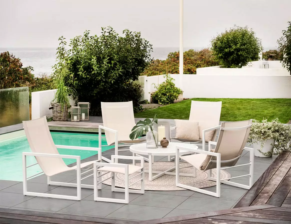 Brafab Vevi Fußstütze Aluminium , Weiß 5 Brafab Vevi Fußstütze Aluminium , Weiß – Bild 3