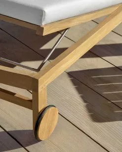 Ethimo Sand Sonnenliege Mit Kissen, Teakholz / Weiß -Günstiges Stuhlgeschäft ethimo sand sonnenliege mit kissen teakholz wei 3