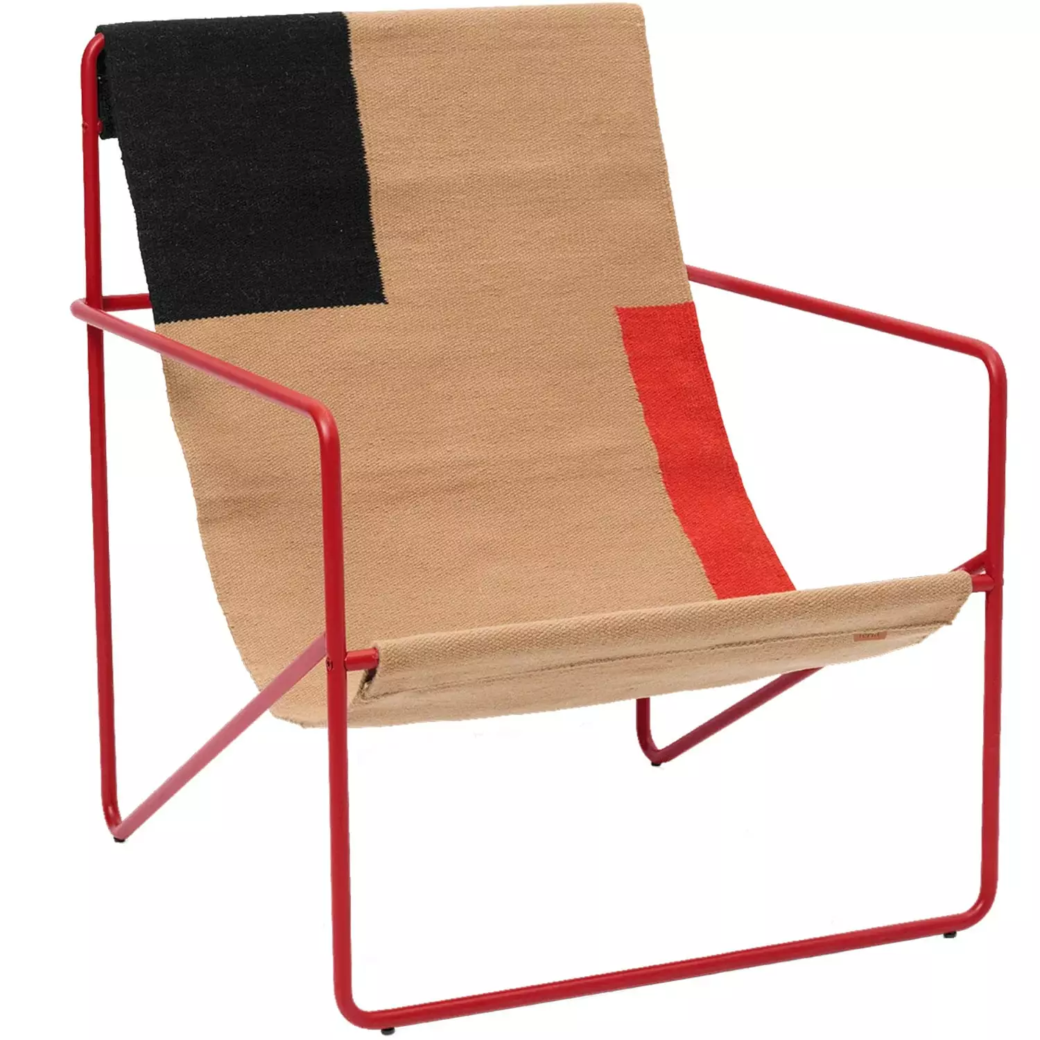 Ferm LIVING Desert Lounge Stuhl, Poppy Red / Block 3 Ferm LIVING Desert Lounge Stuhl, Poppy Red / Block
