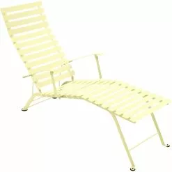 Fermob Bistro Chaise Longue, Frosted Lemon