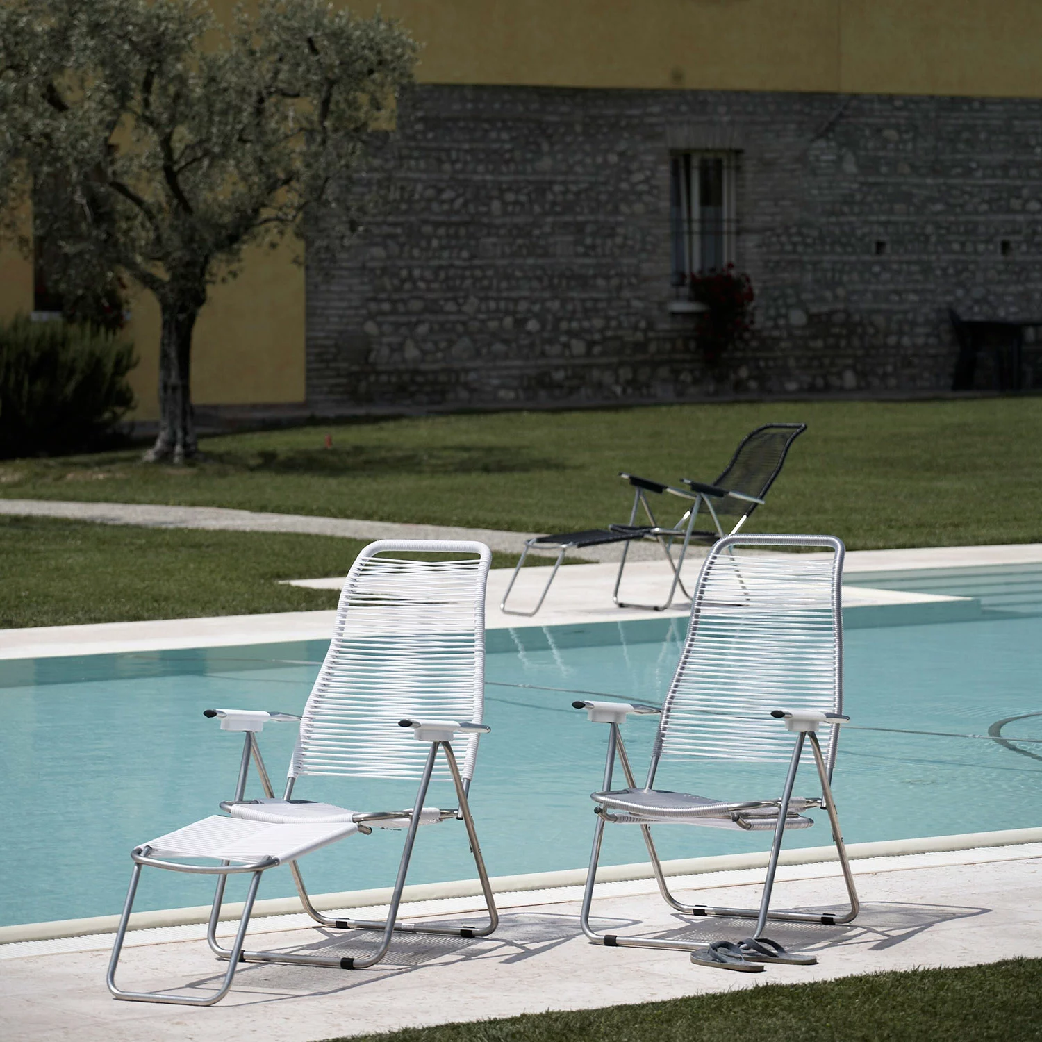 FIAM Spaghetti Sonnenliege, Weiß 4 FIAM Spaghetti Sonnenliege, Weiß – Bild 2