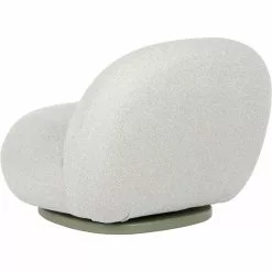 Gubi Pacha Outdoor Loungesessel, Dedar Libera 003, Moosgrüner Fuß -Günstiges Stuhlgeschäft gubi pacha outdoor lounge chair swivel dedar chevron008 8