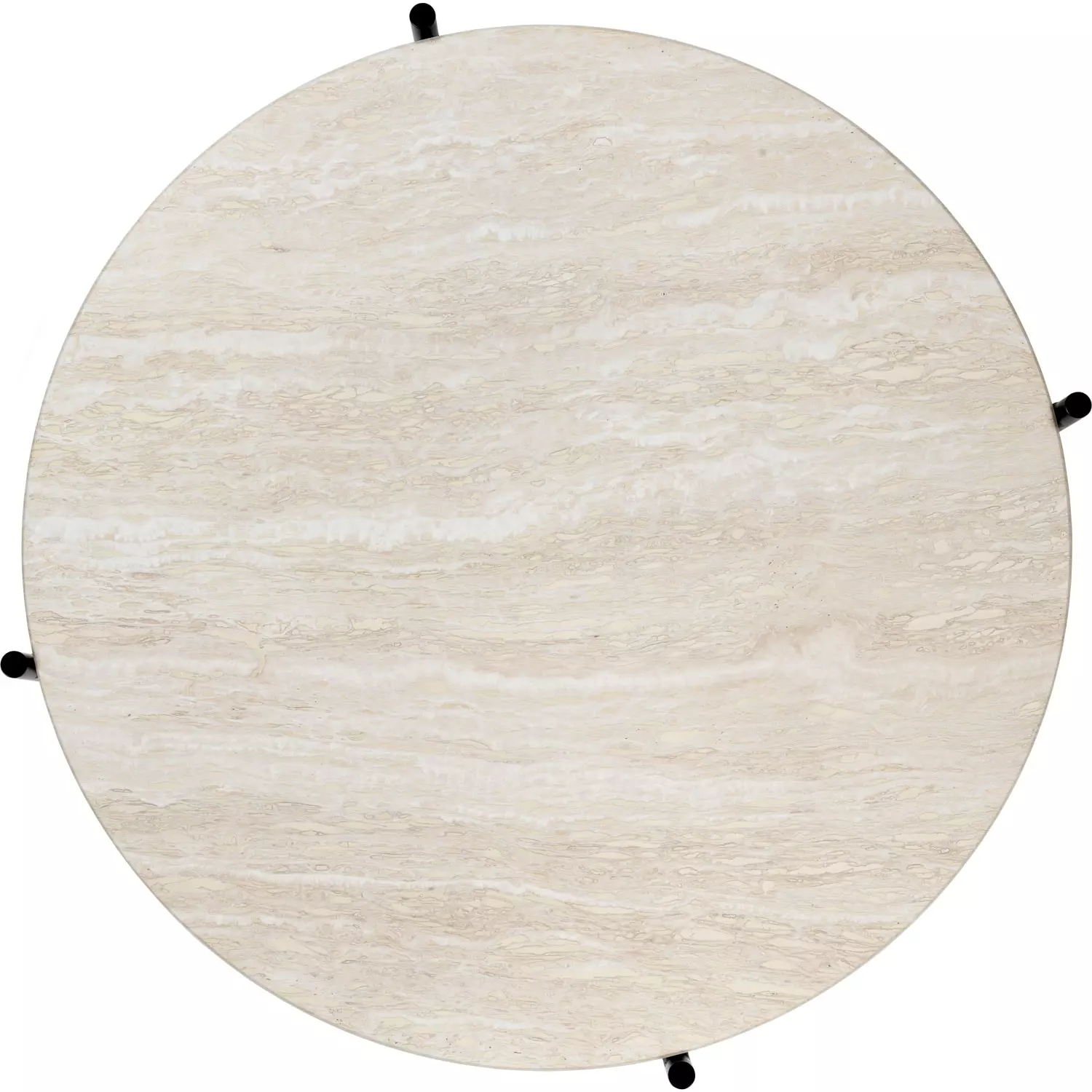 Gubi TS Outdoor Kaffeetisch Ø80x35 Cm, Schwarz/Weiß Travertin 4 Gubi TS Outdoor Kaffeetisch Ø80x35 Cm, Schwarz/Weiß Travertin – Bild 2