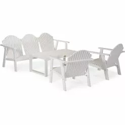 Hillerstorp Bullerö Sitzgruppe 5 Sitzplätze, Weiß