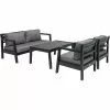 Hillerstorp Stoltö Sitzgruppe 4 Sitzplätze, Orkangrau/Grau -Günstiges Stuhlgeschäft hillerstorp stolto sofa set 4 seats hurricane grey grey 0