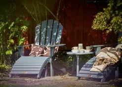 Hillerstorp Tennessee Liegestuhl Mit Fußhocker, Stahlgrau -Günstiges Stuhlgeschäft hillerstorp tennessee deckchair with footstool 9