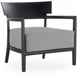 Kartell Cara Mat Sessel Im Freien Nutzbar, Schwarz / Grau