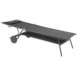 Lafuma Miami Batyline® Duo Hohe Sonnenliege, Obsidian -Günstiges Stuhlgeschäft lafuma sunbed miami high duo galet titane 7