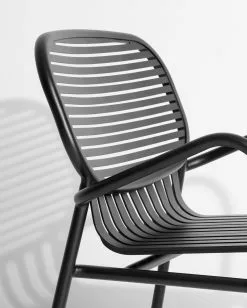 Petite Friture Week-End Lounge Stuhl, Schwarz -Günstiges Stuhlgeschäft petite friture week end fatolj vit 11